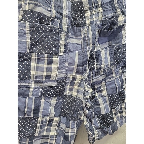 BOYS SHORTS Size 12 Gymboree Plaid Blue White Elastic Waist - Picture 5 of 6